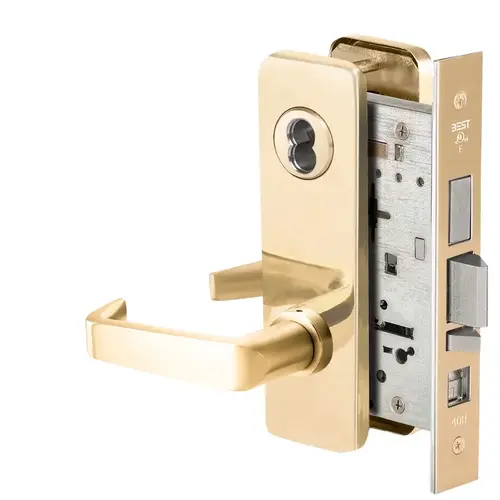 Mortise Lock Bright Brass