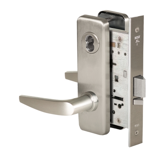 Mortise Lock Satin Nickel Plated Clear Coated