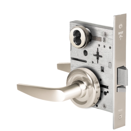 Mortise Lock Bright Nickel Plated Clear Coated