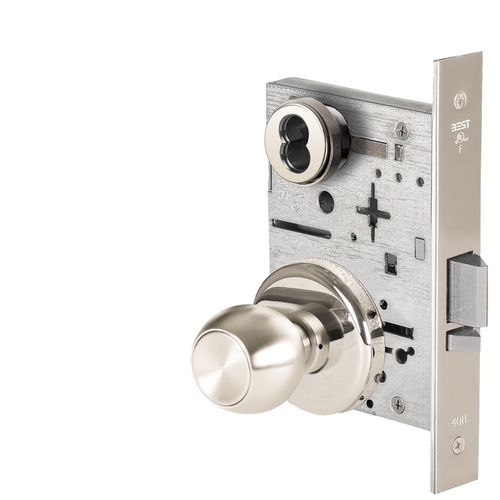 Mortise Lock Bright Nickel Plated Clear Coated