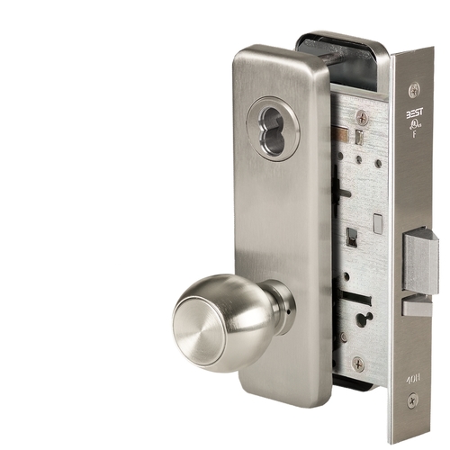 Mortise Lock Satin Nickel Plated Clear Coated