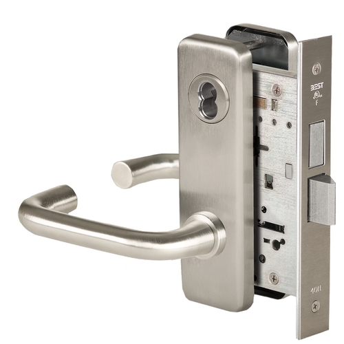 Mortise Lock Satin Nickel Plated Clear Coated