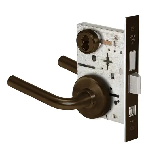 Mortise Lock Satin Bronze Blackened Satin Relieved Clear Coated