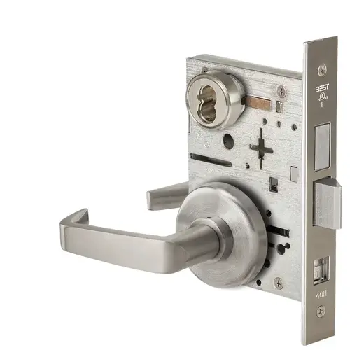 Mortise Lock Satin Nickel Plated Clear Coated