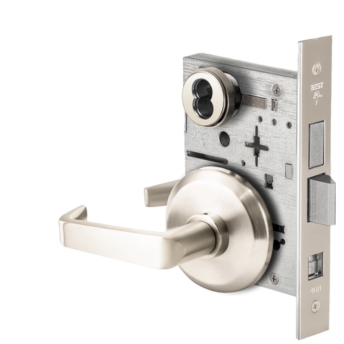 Mortise Lock Bright Nickel Plated Clear Coated