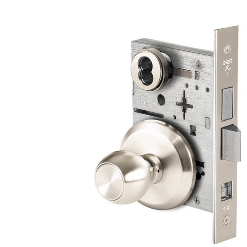 Mortise Lock Bright Nickel Plated Clear Coated