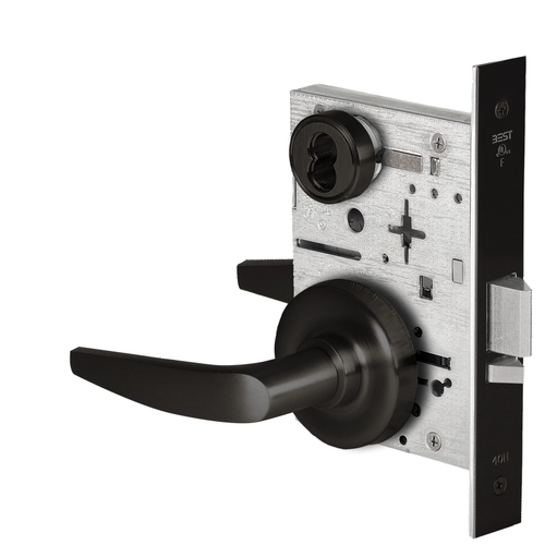 Mortise Lock Flat Black Coated