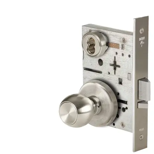 Mortise Lock Satin Nickel Plated Clear Coated