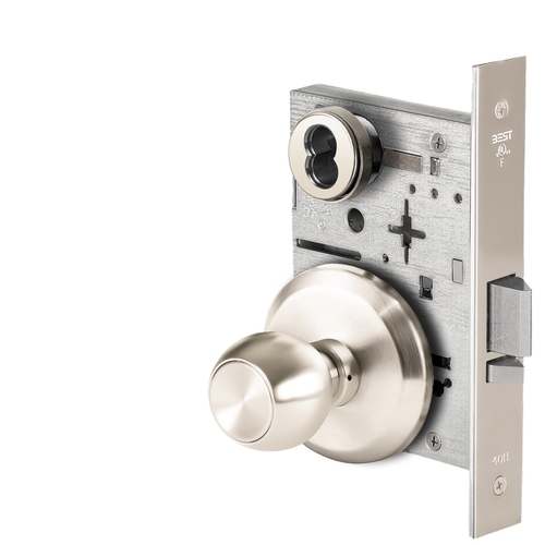 Mortise Lock Bright Nickel Plated Clear Coated