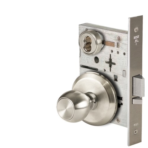 Mortise Lock Satin Nickel Plated Clear Coated