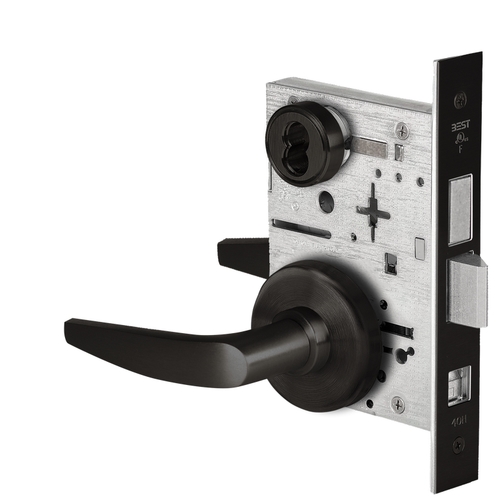 Mortise Lock Flat Black Coated