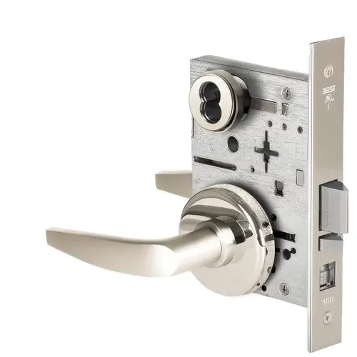 Mortise Lock Bright Nickel Plated Clear Coated