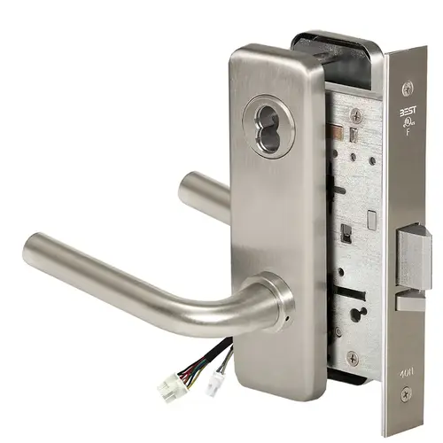 Electric Mortise Lock Satin Nickel Plated Clear Coated