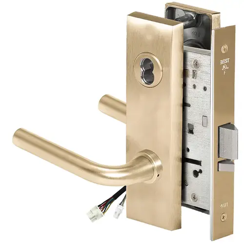 Electric Mortise Lock Satin Brass