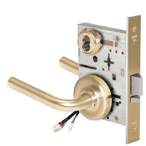 Electric Mortise Lock Satin Brass