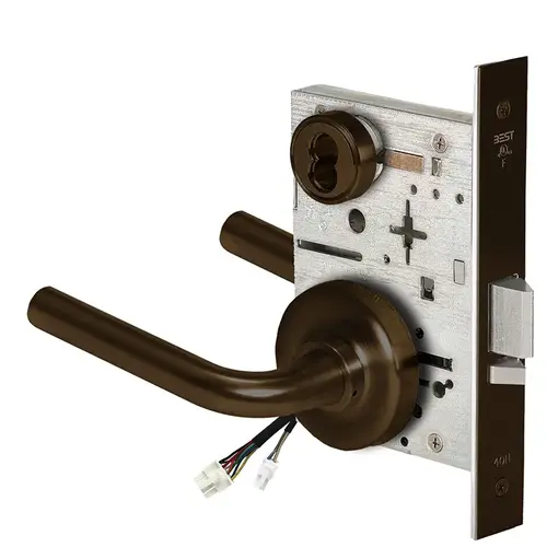 Electric Mortise Lock Dark Oxidized Satin Bronze Oil Rubbed