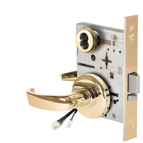 Electric Mortise Lock Bright Brass