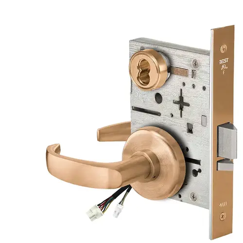 Electric Mortise Lock Satin Bronze Clear Coated