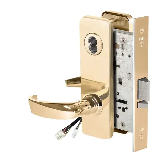 Electric Mortise Lock Bright Brass