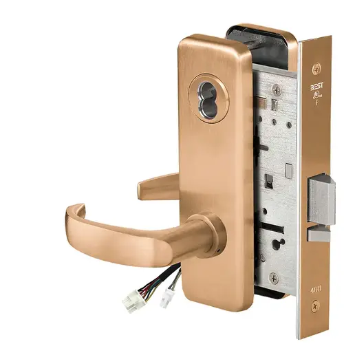 Electric Mortise Lock Satin Bronze Clear Coated