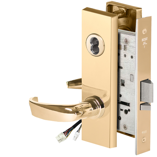 Electric Mortise Lock Bright Brass