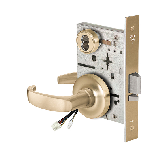 Electric Mortise Lock Satin Brass