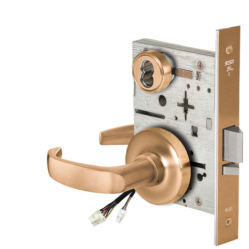 Electric Mortise Lock Satin Bronze Clear Coated