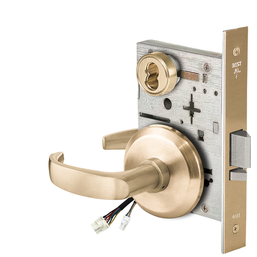 Electric Mortise Lock Satin Brass