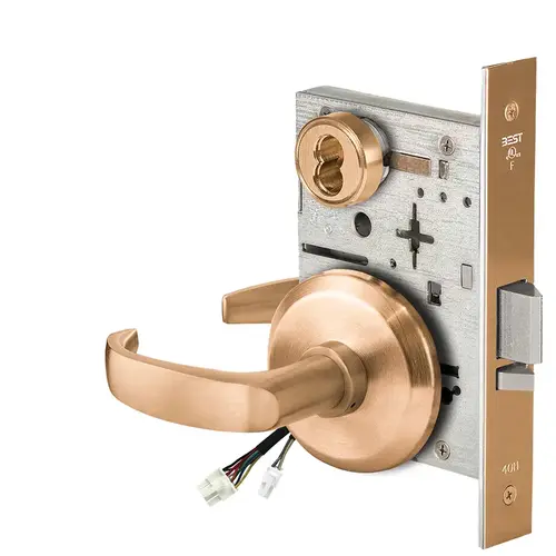 Electric Mortise Lock Satin Bronze Clear Coated