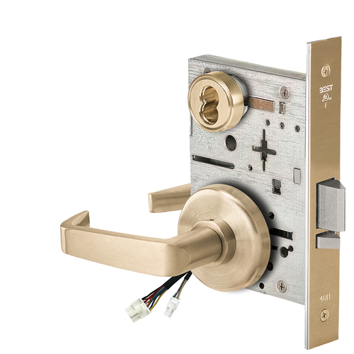 Electric Mortise Lock Satin Brass