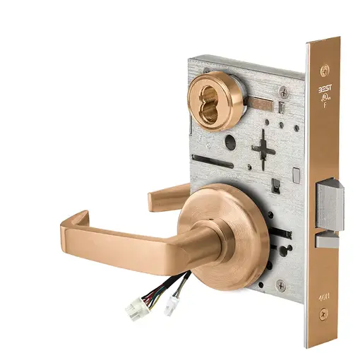 Electric Mortise Lock Satin Bronze Clear Coated