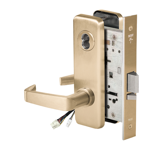 Electric Mortise Lock Satin Brass