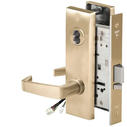 Electric Mortise Lock Satin Brass