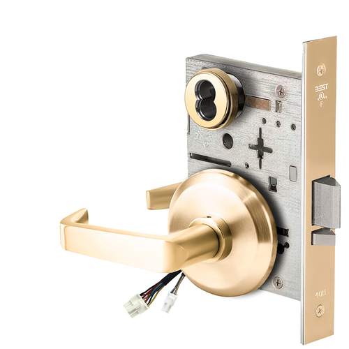 Electric Mortise Lock Bright Brass