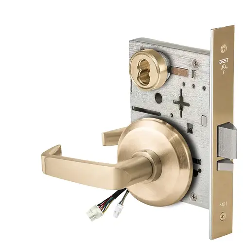 Electric Mortise Lock Satin Brass