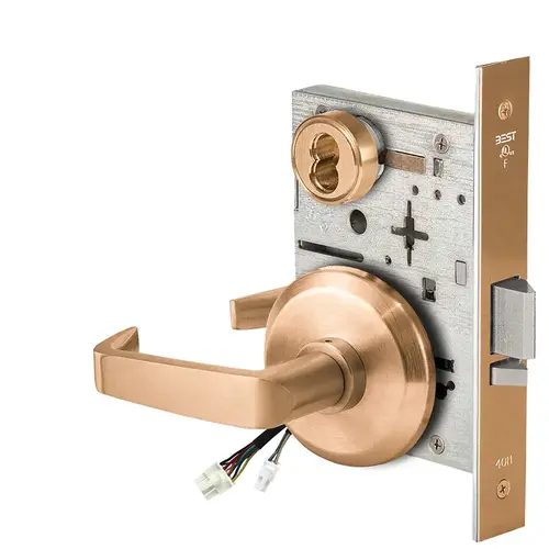 Electric Mortise Lock Satin Bronze Clear Coated