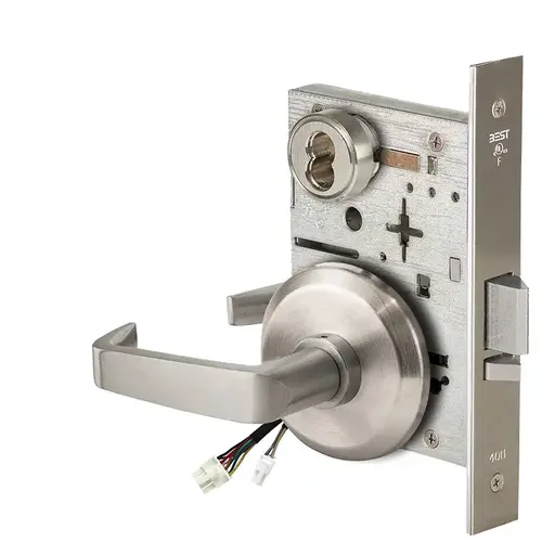 Electric Mortise Lock Satin Nickel Plated Clear Coated