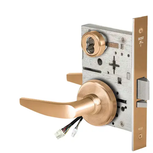 Electric Mortise Lock Satin Bronze Clear Coated