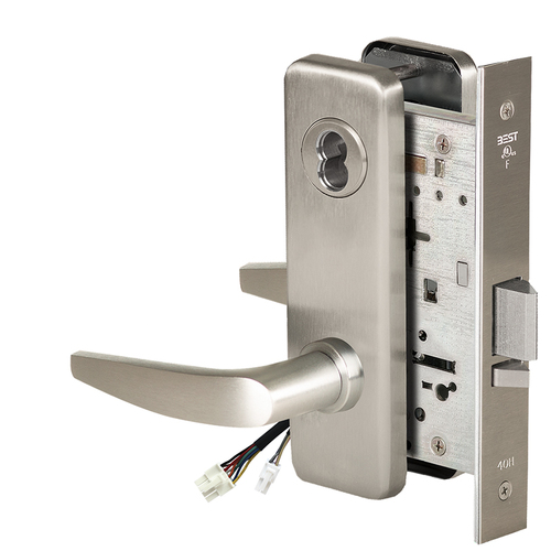 Electric Mortise Lock Satin Nickel Plated Clear Coated