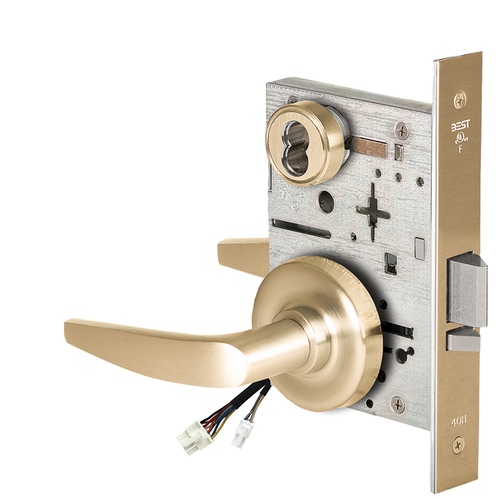 Electric Mortise Lock Satin Brass