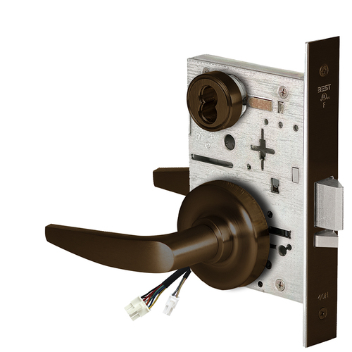 Electric Mortise Lock Dark Oxidized Satin Bronze Oil Rubbed