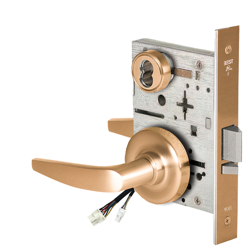 Electric Mortise Lock Satin Bronze Clear Coated