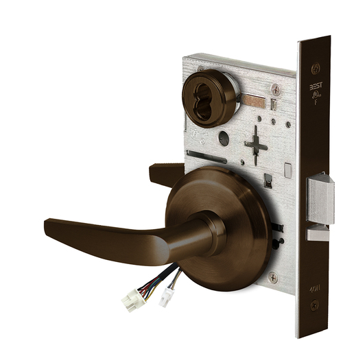 Electric Mortise Lock Dark Oxidized Satin Bronze Oil Rubbed