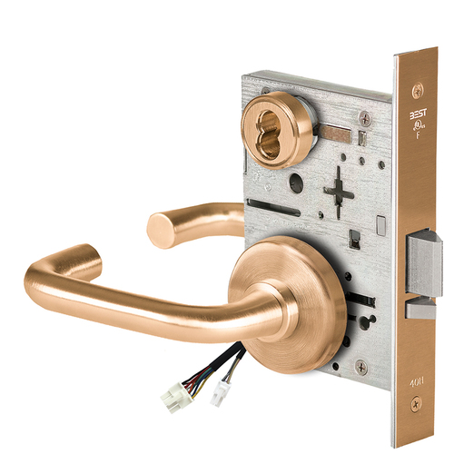 Electric Mortise Lock Satin Bronze Clear Coated