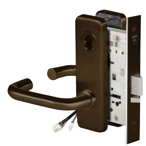 Electric Mortise Lock Dark Oxidized Satin Bronze Oil Rubbed