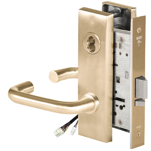 Electric Mortise Lock Satin Brass