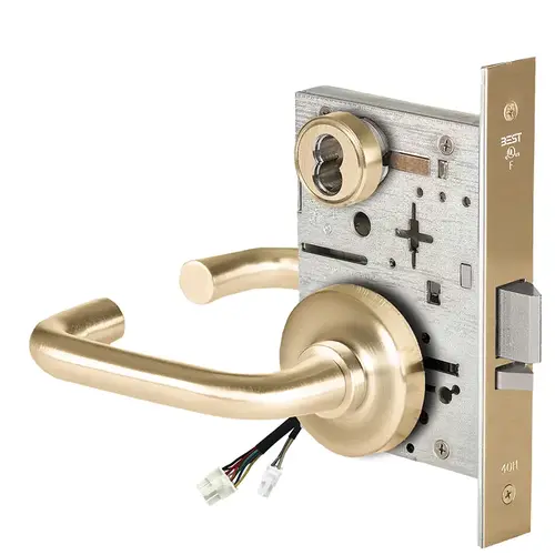 Electric Mortise Lock Satin Brass