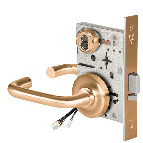 Electric Mortise Lock Satin Bronze Clear Coated