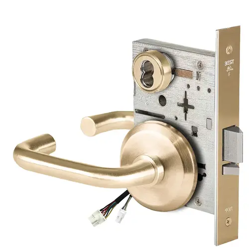 Electric Mortise Lock Satin Brass