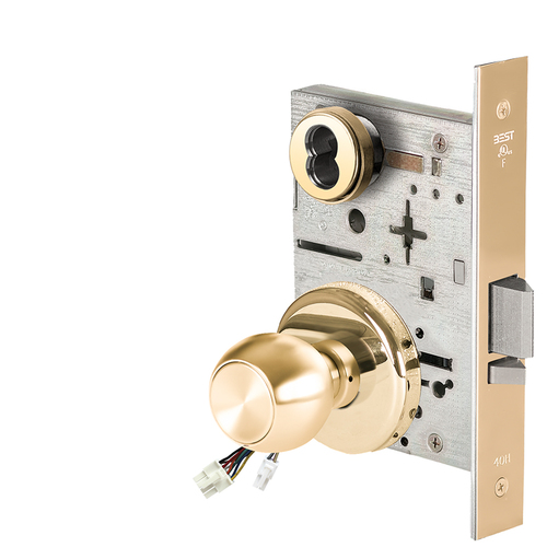 Electric Mortise Lock Bright Brass